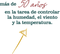 más de 50 años en la tarea de controlar la humedad, el viento y la temperatura.